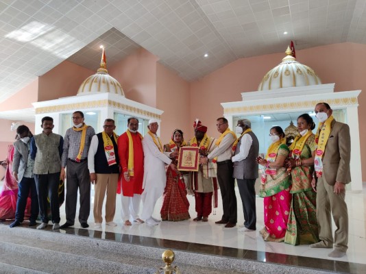 Inauguration of Lagna Sanskar Sahay Yojana at Vishv Umiyadham Smruti Mandir