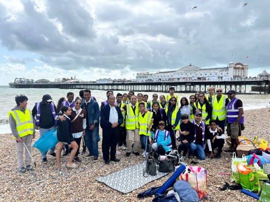 Brighton Beach Cleanup Campaign at Brighton UK